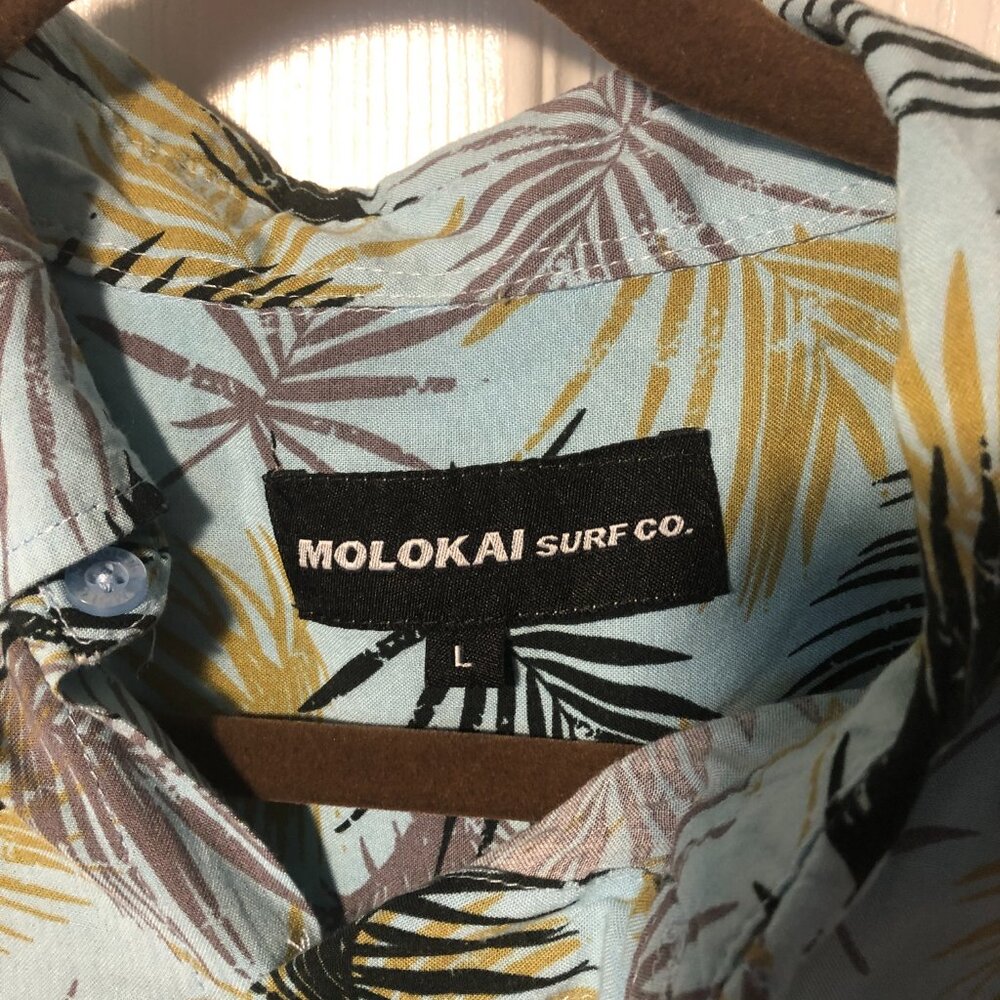 Molokai Surf Company Men Greenery In Teal Print, … - image 4
